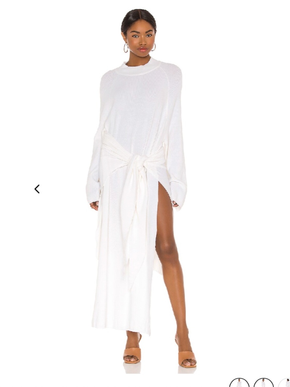 SNDYS Tie Front Knit Dress Revolve XS